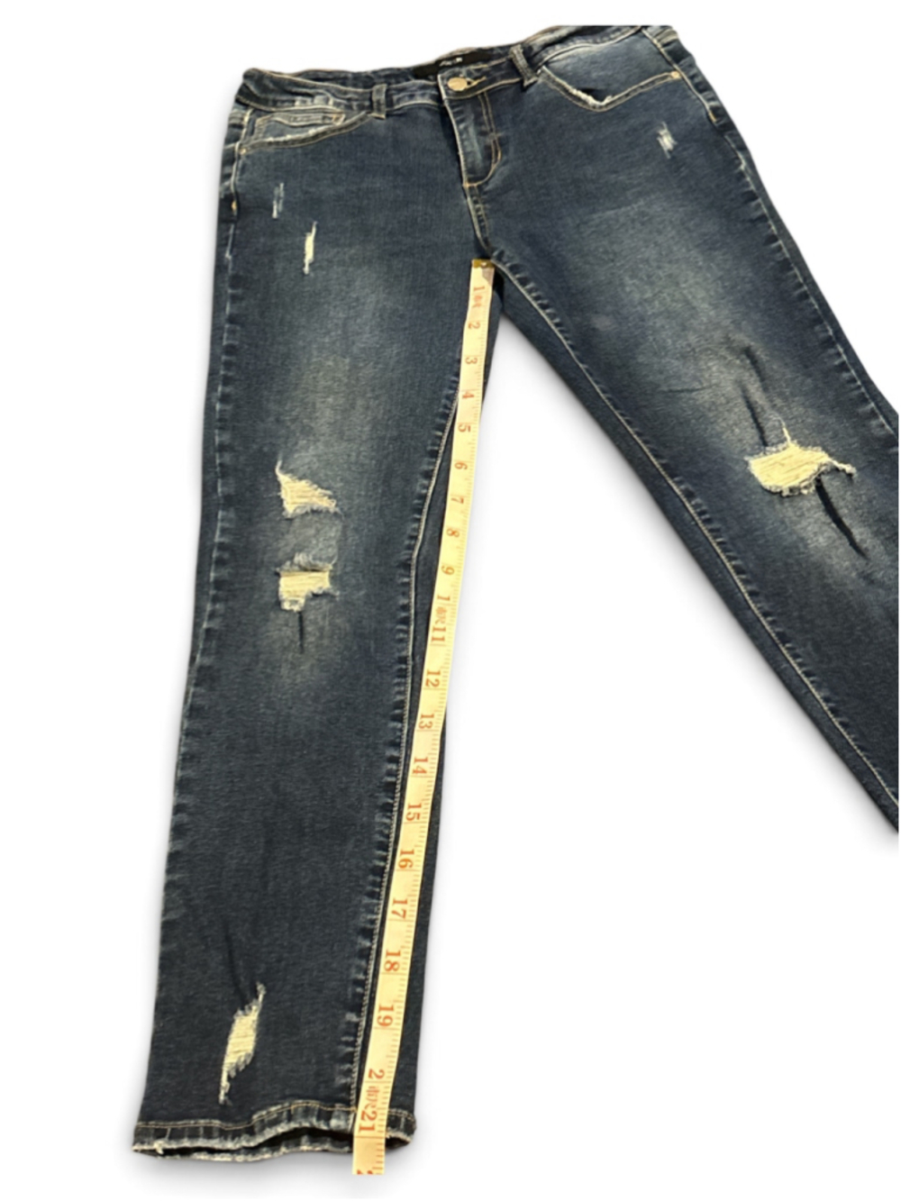 Joe's Jeans Distressed Ankle Jeans Blue Size 16 - Picture 2 of 6